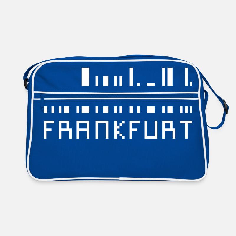 Frankfurt Skyline Barcode - Hessen Retro Tasche