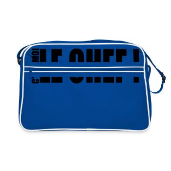 c'est moi le chef ! - Sac Retro - bleu/blanc - Devant