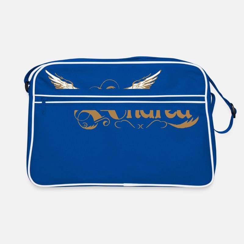 Andrea 2 - Retro Tasche - Blau/Weiß