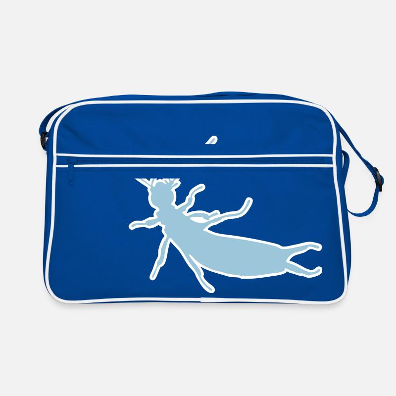 Les perce-oreilles (2 couleurs) vecteur - Sac Retro - bleu/blanc