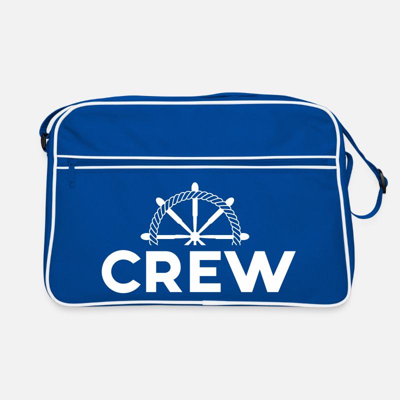 CREW - Retro Tasche - Blau/Weiß