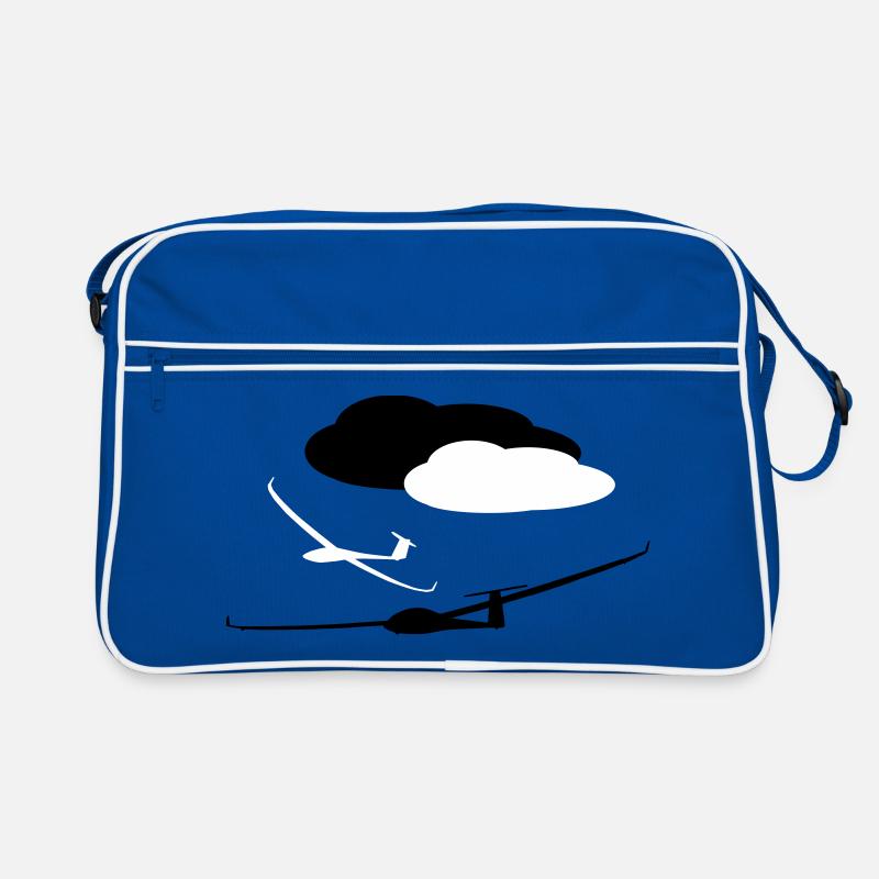 Planeur Planeur Planeur Planeur Pilote - Sac Retro - bleu/blanc