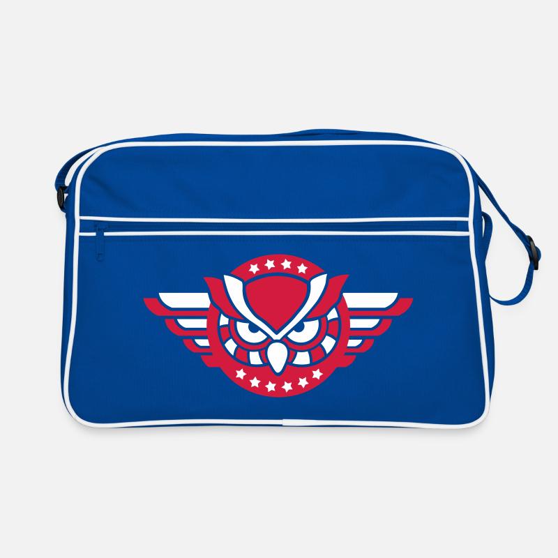 Eule Wappen (owl crest) 03 Retro Tasche