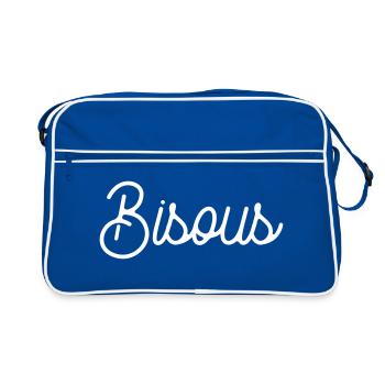 Bisous - Sac Retro - bleu/blanc - Devant