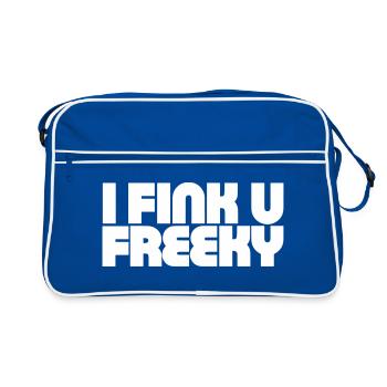 I think you're freaky - Retro Bag - blue/white - Front