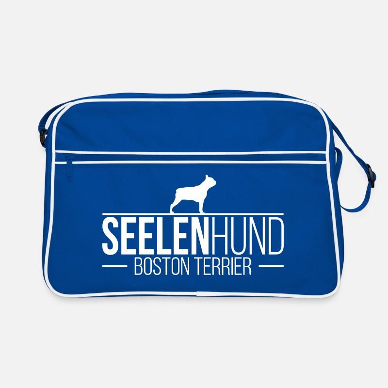 BOSTON TERRIER Seelenhund Hundespruch Wilsigns Retro Tasche