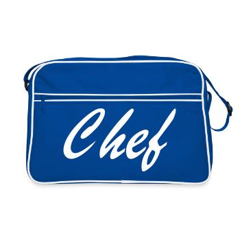 Chef - Retro Tasche - Blau/Weiß - Vorne