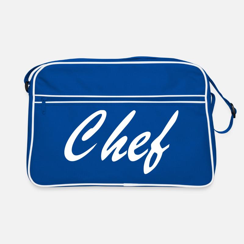 Chef - Retro Tasche - Blau/Weiß