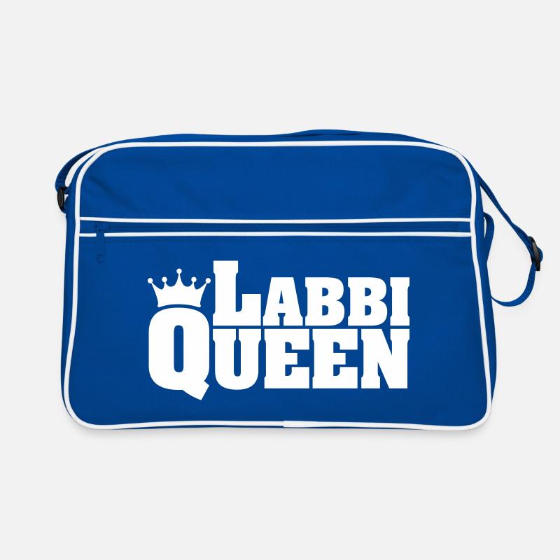LABBI QUEEN Labrador Retriever Wilsigns - Retro Tasche - Blau/Weiß