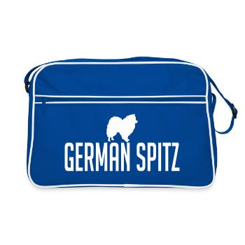 GERMAN SPITZ Dog Dog Dog Wilsigns - Retro Bag - blue/white - Front