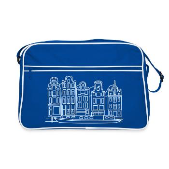 Canaux d'Amsterdam - Sac Retro - bleu/blanc - Devant