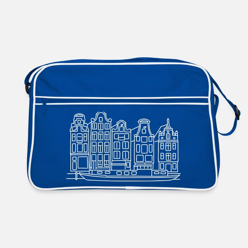 Amsterdam Grachtenhäuser Retro Tasche