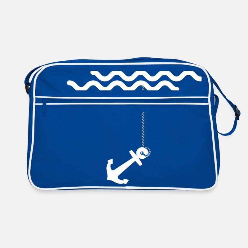 Anker - Retro Tasche - Blau/Weiß