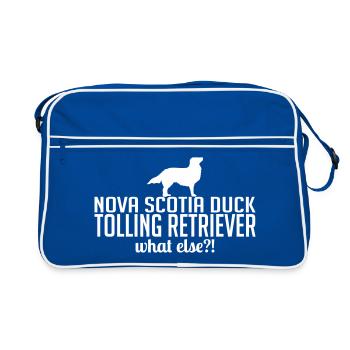 Nova Scotia Duck Tolling Retriever what else - Retro Bag - blue/white - Front