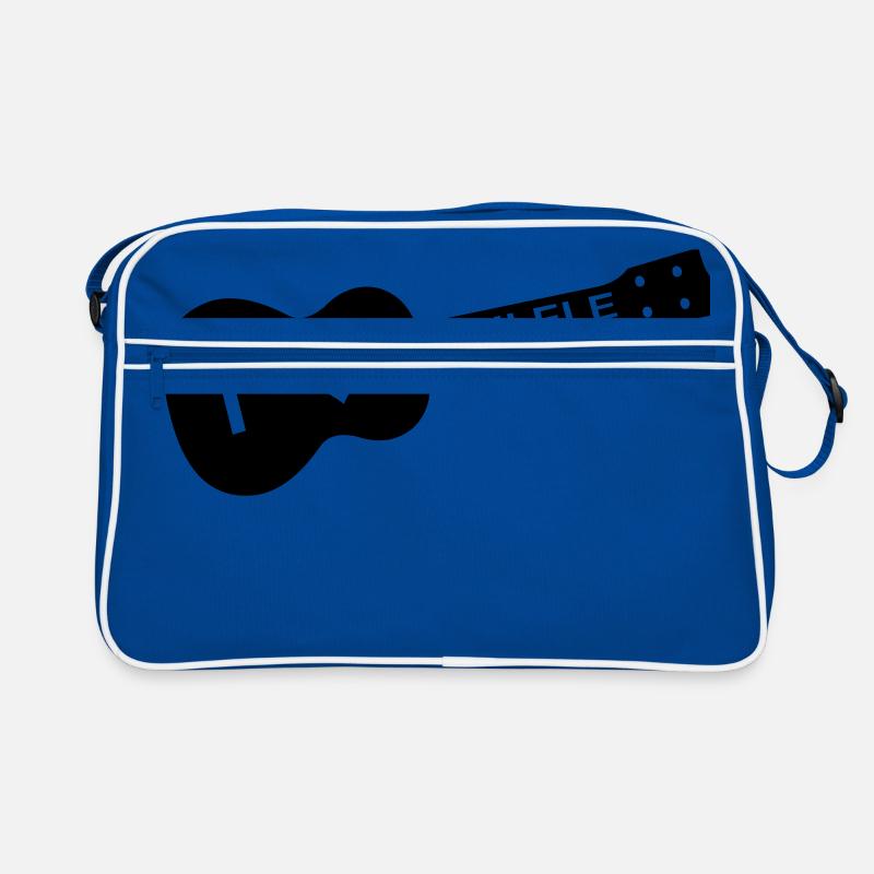 I love UKULELE - Retro Tasche - Blau/Weiß