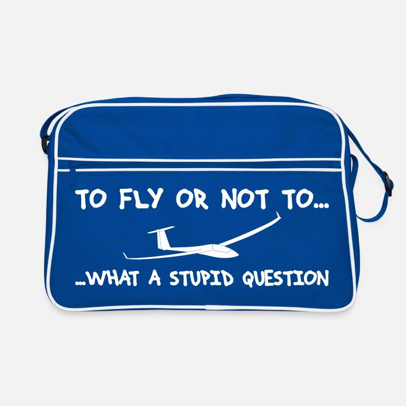 Question pilote planeur pilote planeur planeur - Sac Retro - bleu/blanc