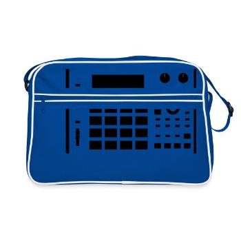 MPC 1000 white - Retro Tasche - Blau/Weiß - Vorne
