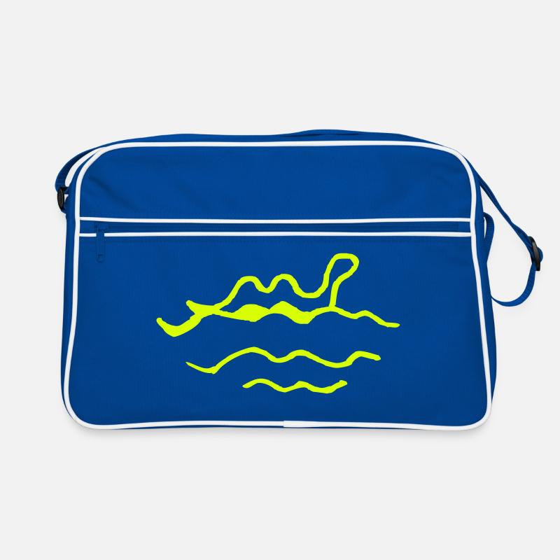 Nessie - Retro Tasche - Blau/Weiß