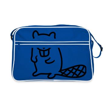 Biber - ligne - Sac Retro - bleu/blanc - Devant