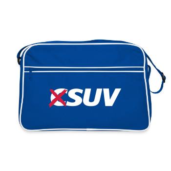CSUV WENIGER AUTOS - Retro Tasche - Blau/Weiß - Vorne