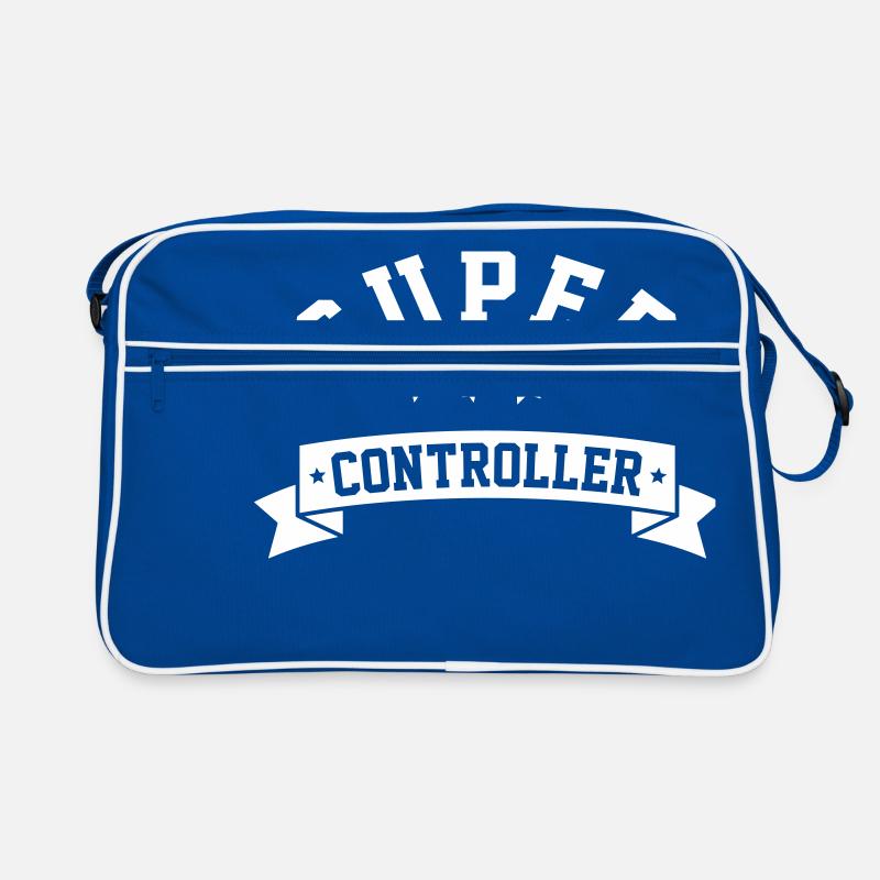 Super CONTROLLER, Controlling Finanzen Reporting - Retro Tasche - Blau/Weiß