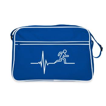 runner - Retro Bag - blue/white - Front