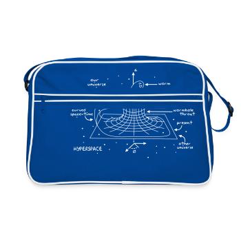 Wormhole - Retro Tasche - Blau/Weiß - Vorne