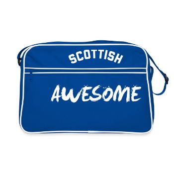 Scottish and Awesome - Retro Bag - blue/white - Front