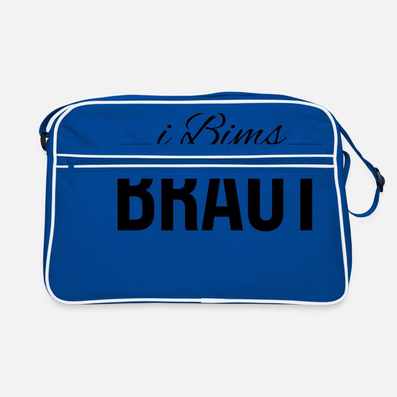 i bims braut - Retro Tasche - Blau/Weiß