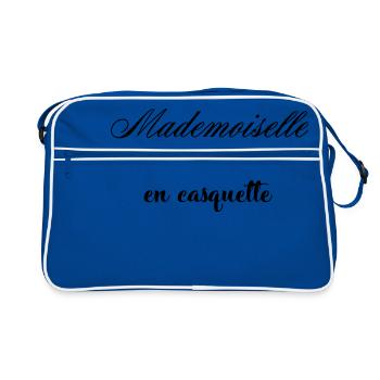 MADEMOISELLE EN CASQUETTE - Sac Retro - bleu/blanc - Devant