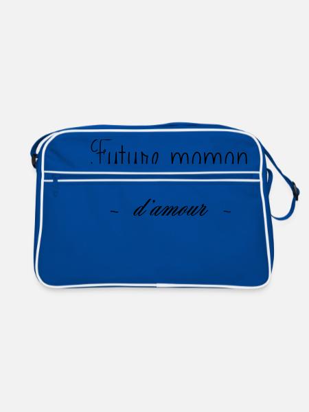 FUTURE MAMAN D AMOUR - Sac Retro - bleu/blanc - Devant