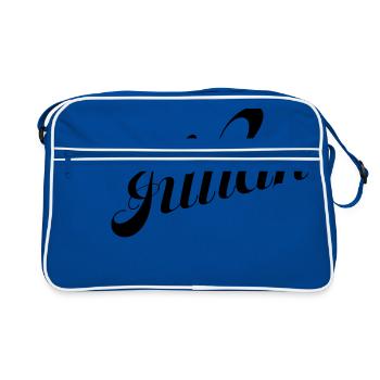 Julian - Retro Bag - blue/white - Front