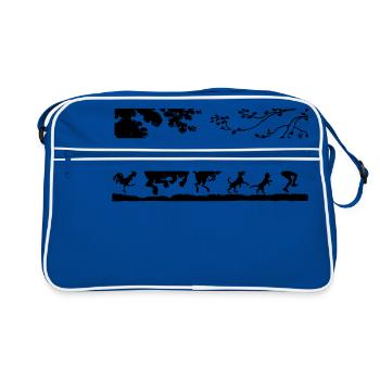 animaux - Sac Retro - bleu/blanc - Devant