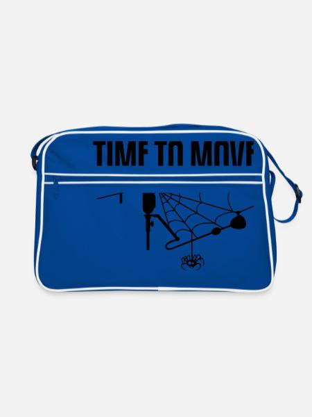 TIME TO MOVE - Retro Bag - blue/white - Front