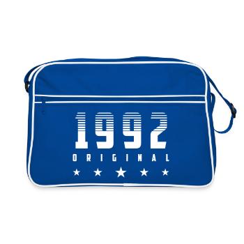 Original 1992 Geburtsjahr | Farbe änderbar | - Retro Tasche - Blau/Weiß - Vorne