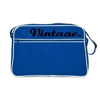 Vintage 1981 - Retro Tasche - Blau/Weiß - Vorne