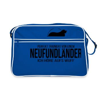 NEUFUNDLÄNDER wuff - Retro Tasche - Blau/Weiß - Vorne