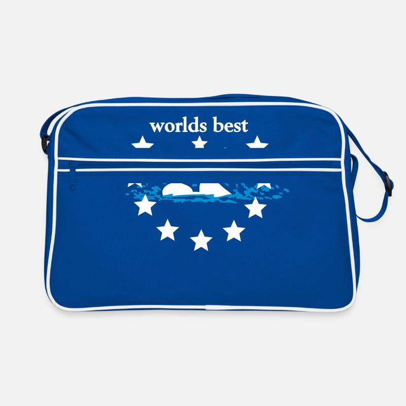 Schwimmer - Retro Tasche - Blau/Weiß