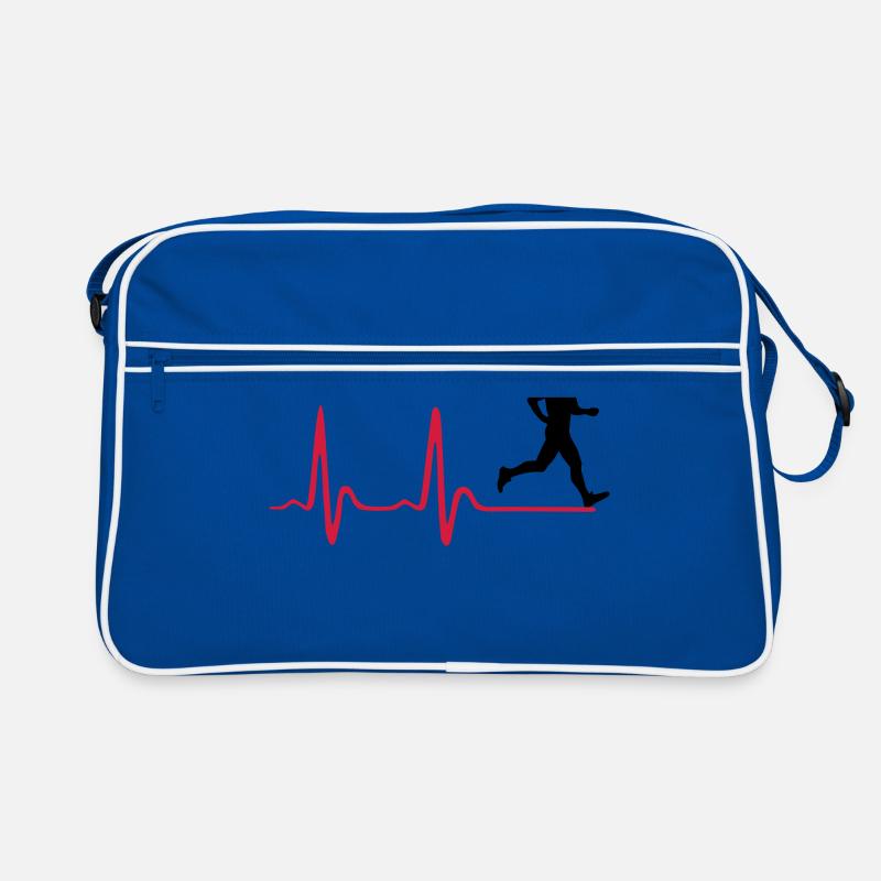 Running Man, runner & heartbeat Sac Retro