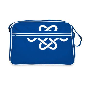 noeud sans fin - Sac Retro - bleu/blanc - Devant
