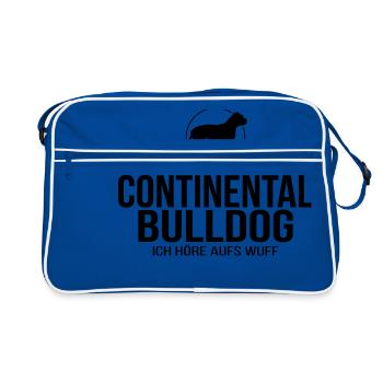 CONTINENTAL BULLDOG wuff - Retro Tasche - Blau/Weiß - Vorne