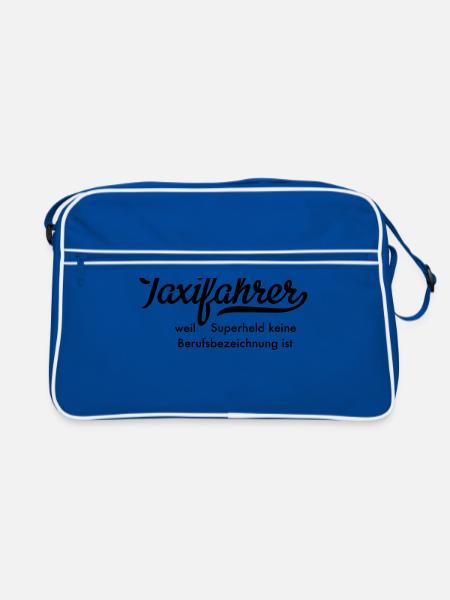 Taxifahrer - Retro Tasche - Blau/Weiß - Vorne