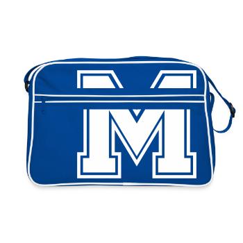 m - Retro Bag - blue/white - Front