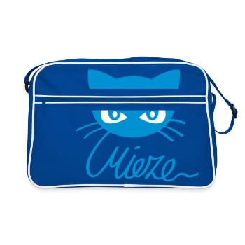 Kitty - Cat - Retro Bag - blue/white - Front