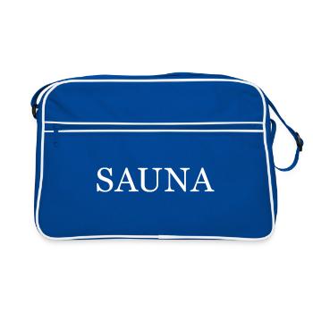 sauna - Sac Retro - bleu/blanc - Devant
