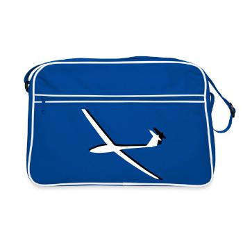 Glider glider flying glider pilot pilot - Retro Bag - blue/white - Front