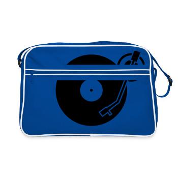 DJ Platines Platine Bras fiche - Sac Retro - bleu/blanc - Devant