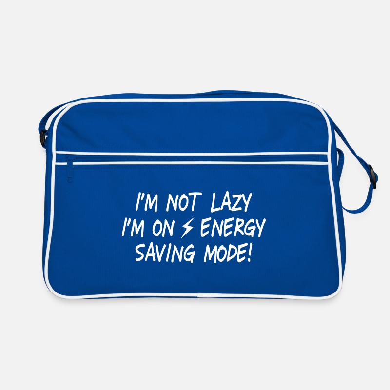 I'm not lazy, I'm on energy saving mode II Retro Tasche