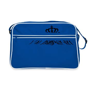 prince couronne koenig montagnes koenigines huegel alpes wan - Sac Retro - bleu/blanc - Devant