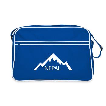 Nepal - Retro Bag - blue/white - Front